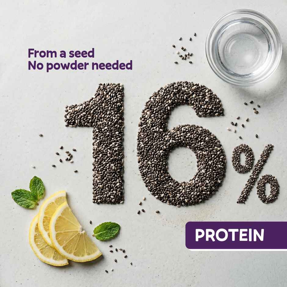 Farmley Premium Natural Chia Seeds Rich in Protein & Fiber