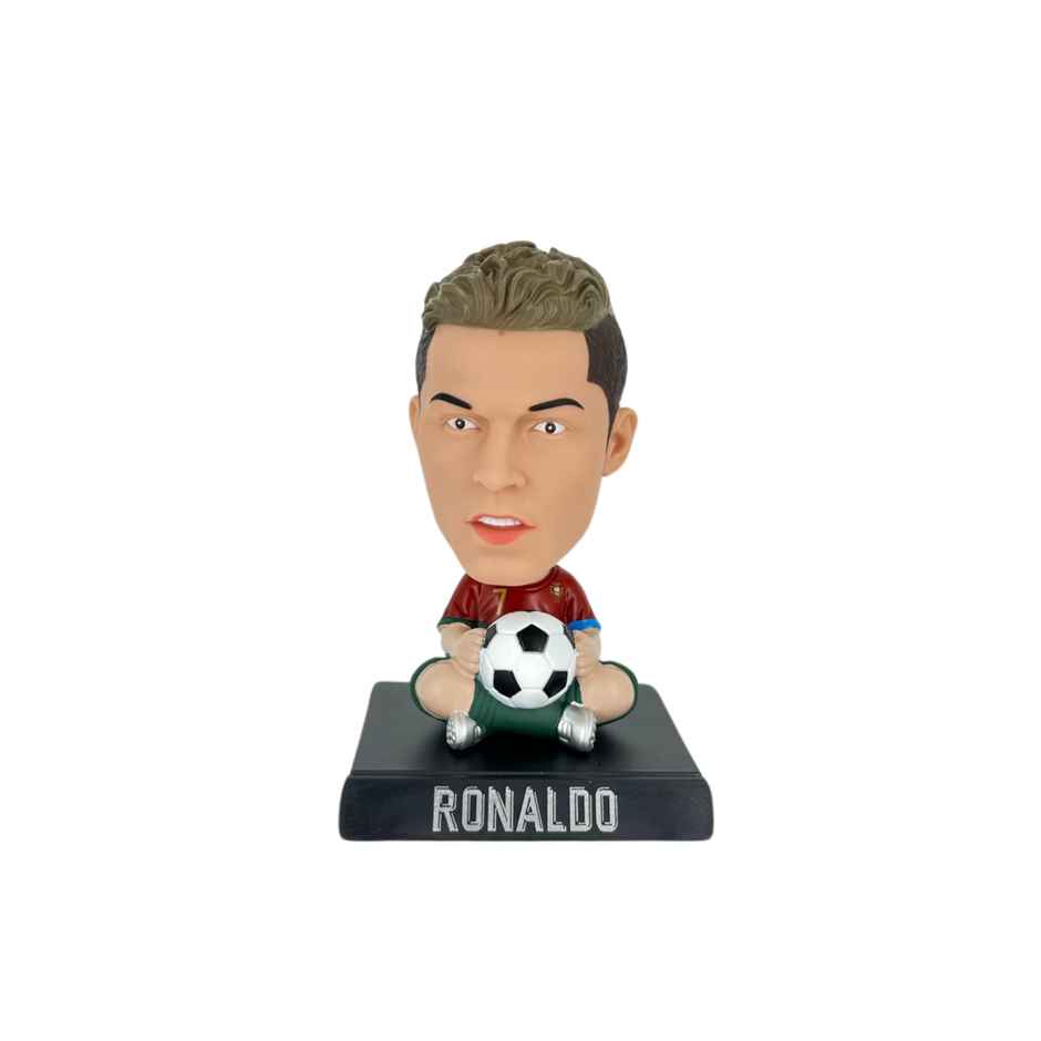 RideRevamp Cristiano Ronaldo Bobblehead | Polystone Football Figurine 10.2cm