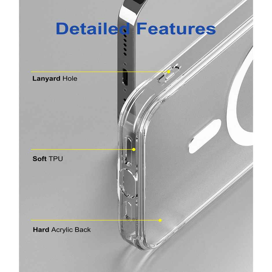Zapcase Back Cover for Apple iPhone 12 Pro Max | MagSafe-Clear