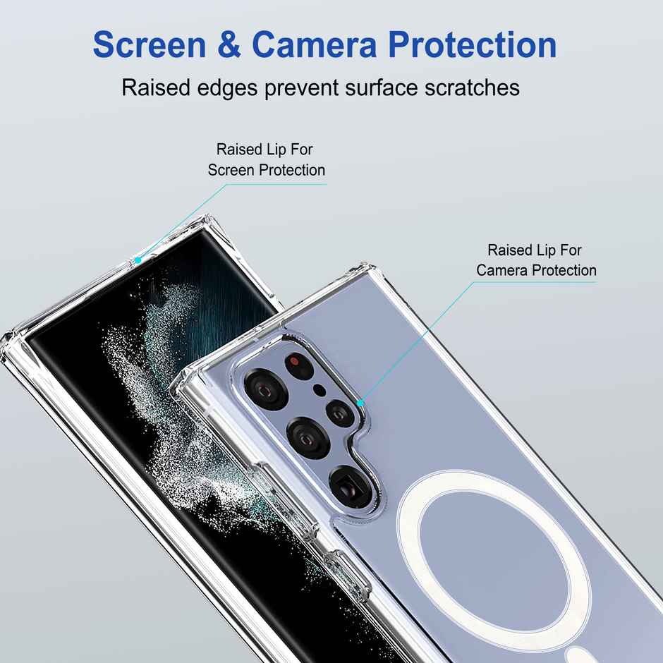 Zapcase Back Cover for Samsung Galaxy S22 Ultra 5G | MagSafe-Clear