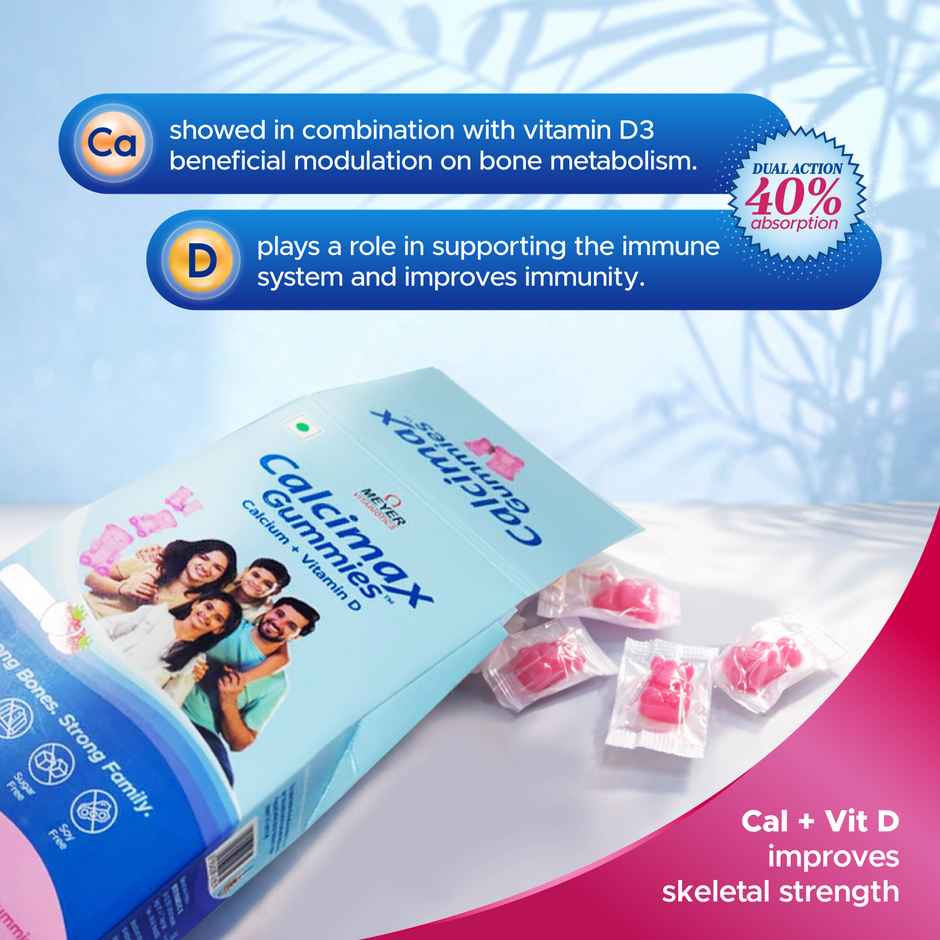 Calcimax Calcium Gummies with Vitamin D3 | Bone, Teeth and Joint Health Support