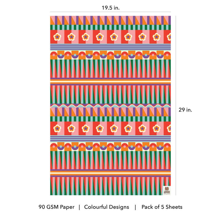 Tiger Notes Gift Wrap Geometric