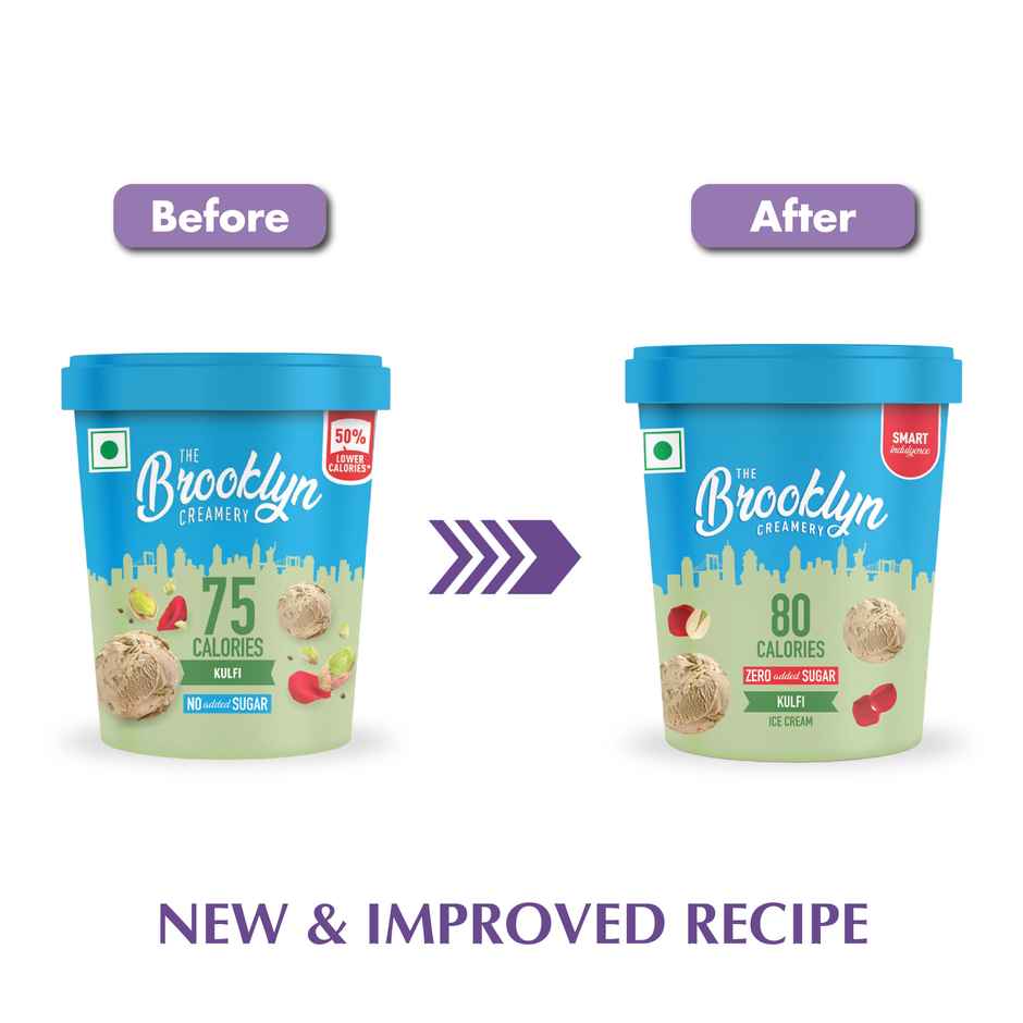The Brooklyn Creamery Kulfi Ice Cream Cup |Low Calorie Zero Added Sugar