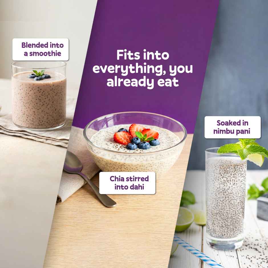 Farmley Premium Natural Chia Seeds Rich in Protein & Fiber