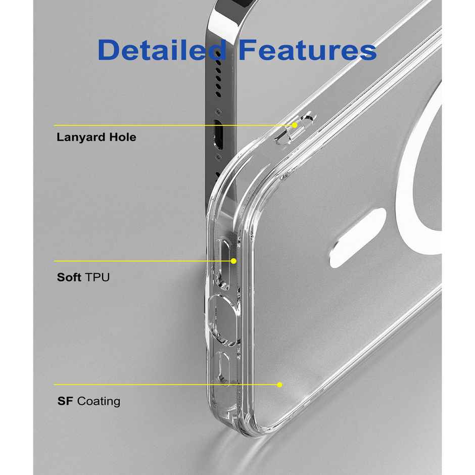 Zapcase Back Cover For Apple Iphone 16 (MagSafe-Clear)