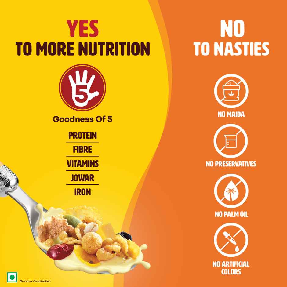 Saffola Muesli Mango Crunch - with Real Alphonso Mango | with Crunchy Flavour Pops