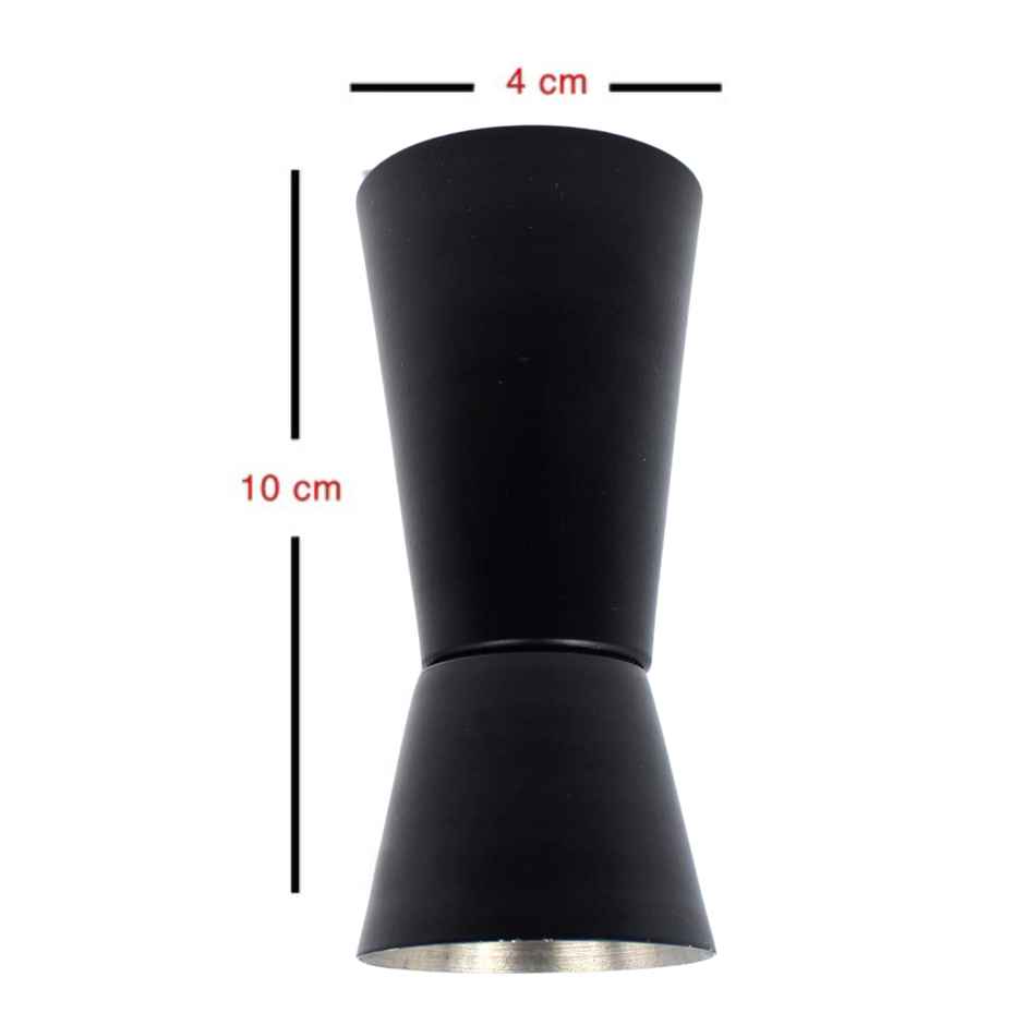Cocktail Shaker With Peg Measure | Matte Black | 750 ml | Happyware