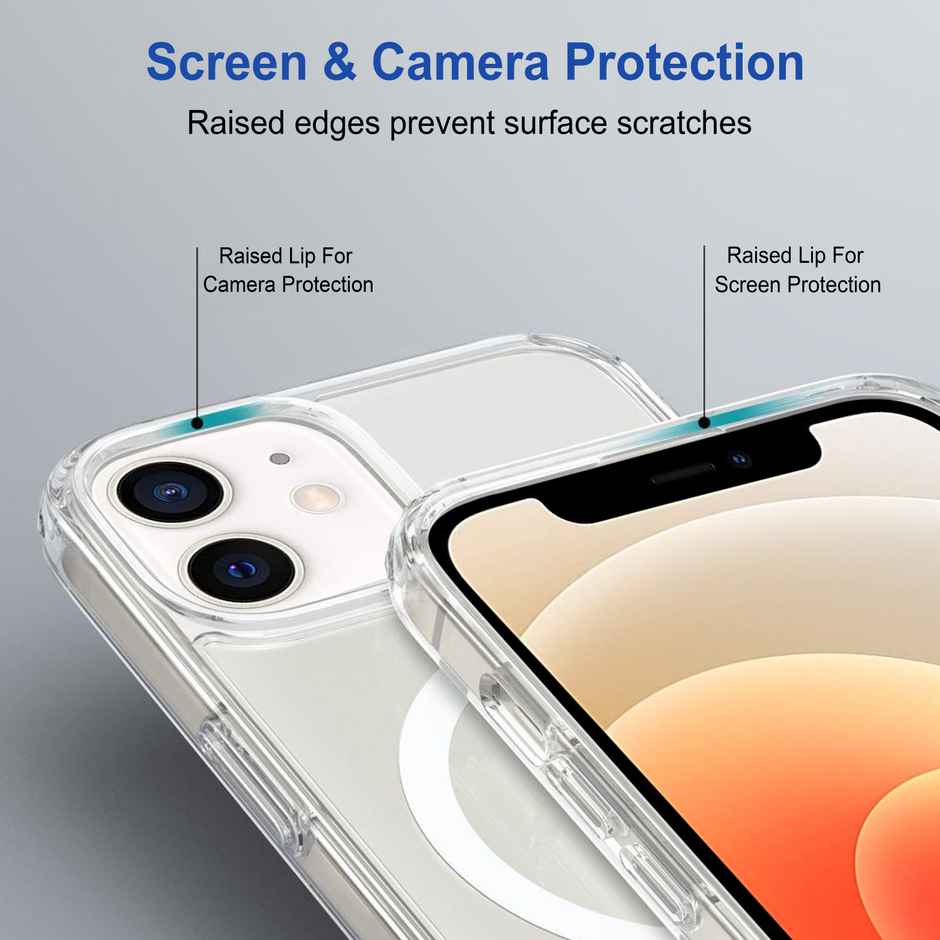 Zapcase Back Cover For Apple Iphone 12 (MagSafe-Clear)