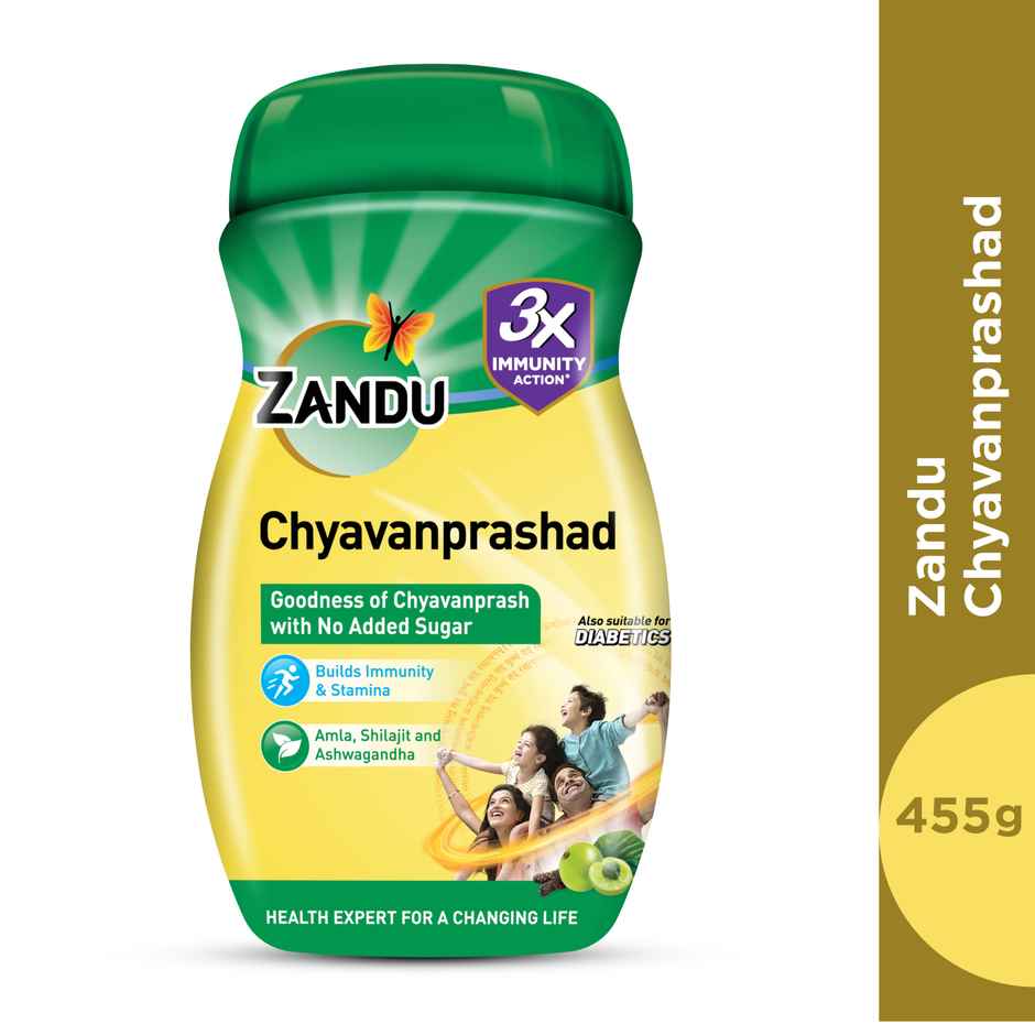 Zandu Chavanprashad Sugar Free Chyawanprash with Amla, No Added Sugar, Ashwagandha & Shilajit