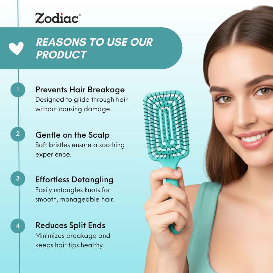 Zodiac Paddle Pop Hair Brush | Mystic Green