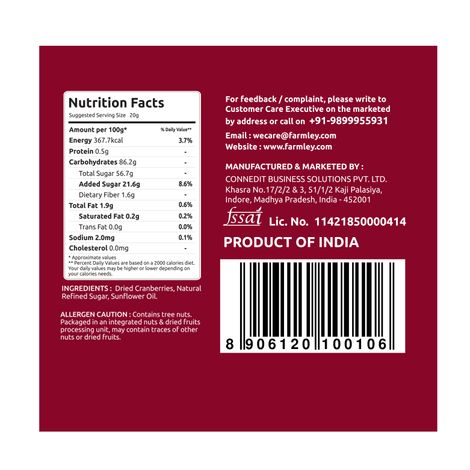 Farmley Premium California Natural Dried Cranberry