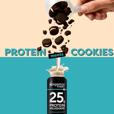 Epigamia Turbo Cookies and Cream Protein Milkshake