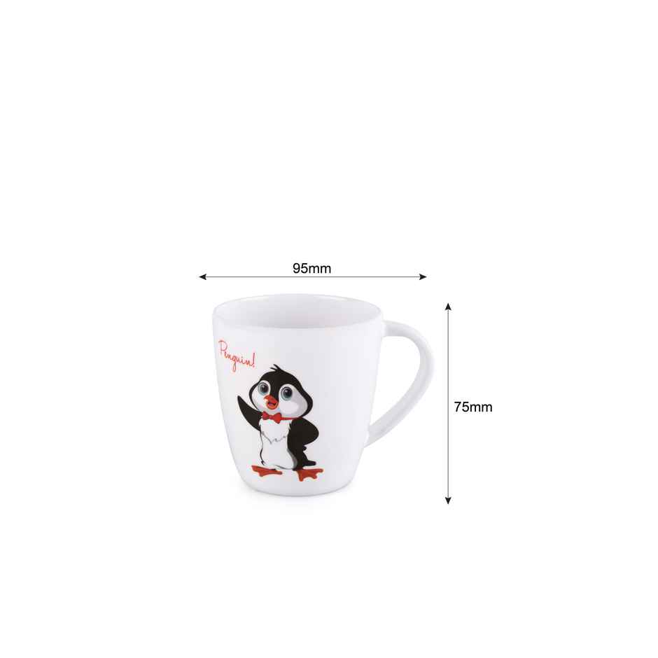Cello Melamine Joycee Mugs, 200ml, Penguin design(Set of 4) |