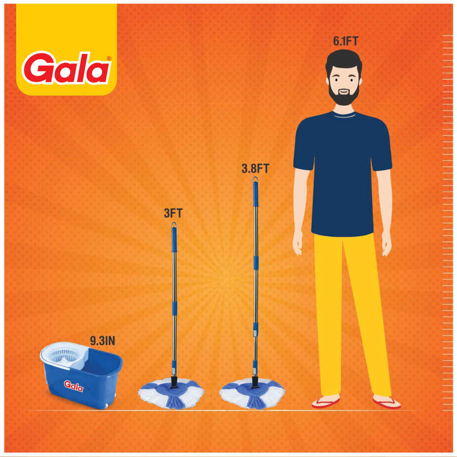 Gala Quick Spin Floor Mop with 1 extra refill