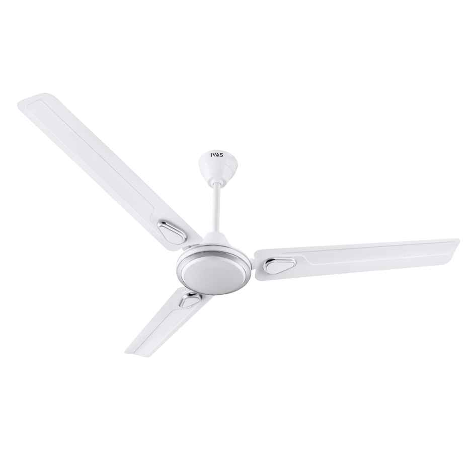 Ivas Zyva Pro Ceiling Fan, 1200mm, 400 RPM, Star Rated, White