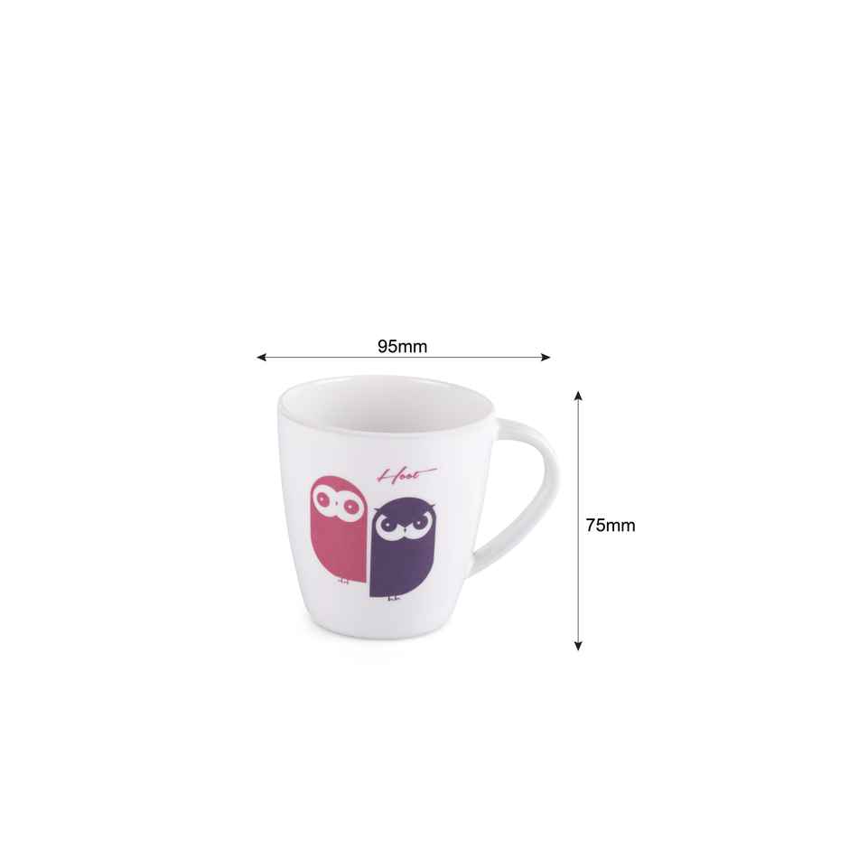 Cello Melamine Joycee Mugs 200ml | Set of 4 (Colour May Vary)