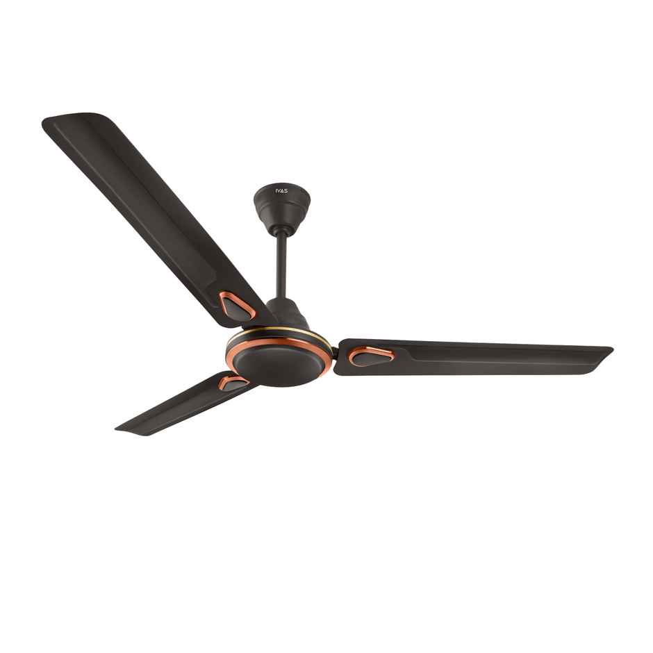 Ivas Zyva Pro Ceiling Fan, 1200mm, 400 RPM, Star Rated, Smoky Brown
