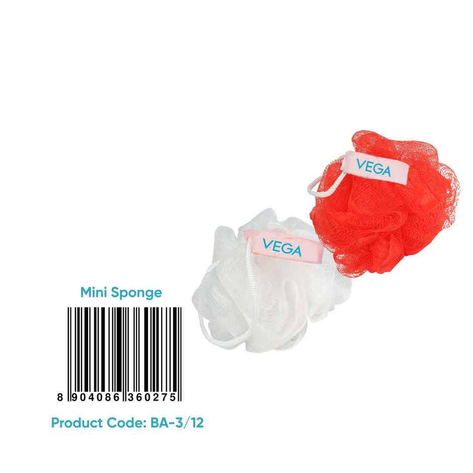 Vega Mini Bath Loofah Sponge Remove Dead Skin for Men & Women, Pack of 2 (BA-3/12)