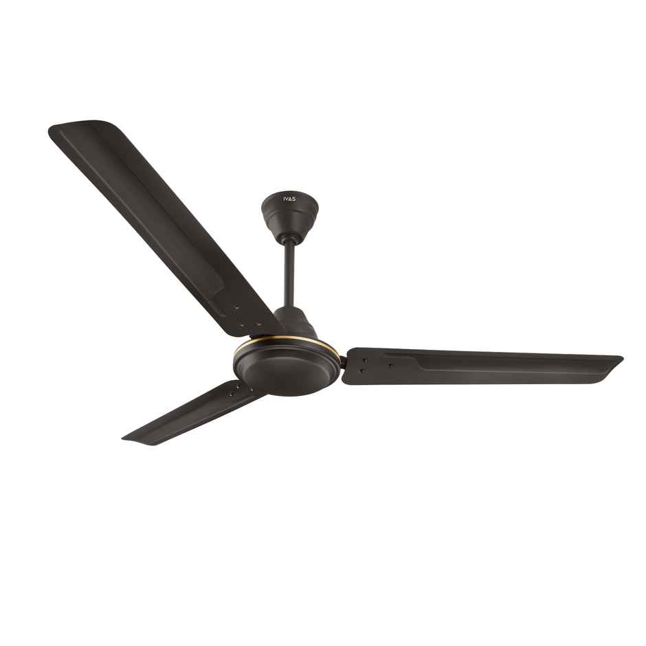 Ivas Zyva Ceiling Fan, 1200mm, 400 RPM, Star Rated, 210 CMM Air Delivery, Smoky Brown