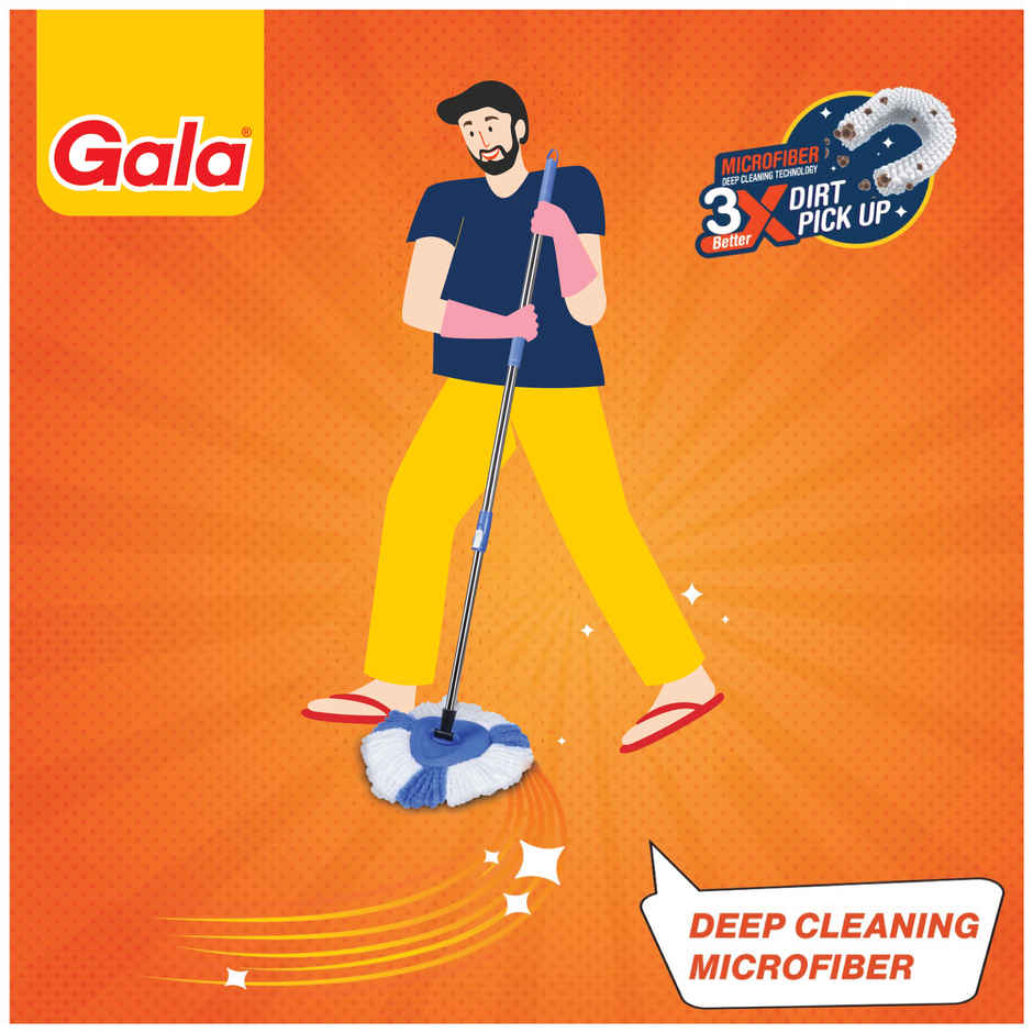 Gala Quick Spin Floor Mop with 1 extra refill