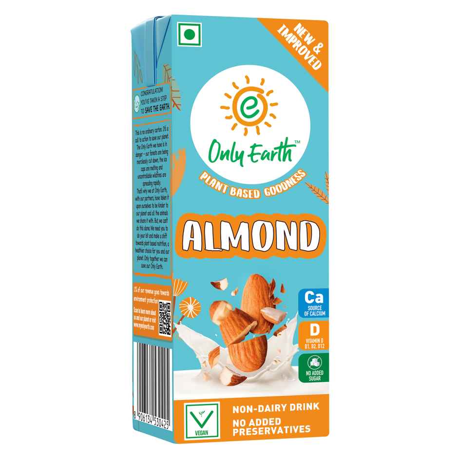 Only Earth Almond Unsweetened Lactose-free Plant Based Drink