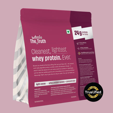 The Whole Truth Whey Protein Powder Light Cocoa (24g Protein Per Scoop)