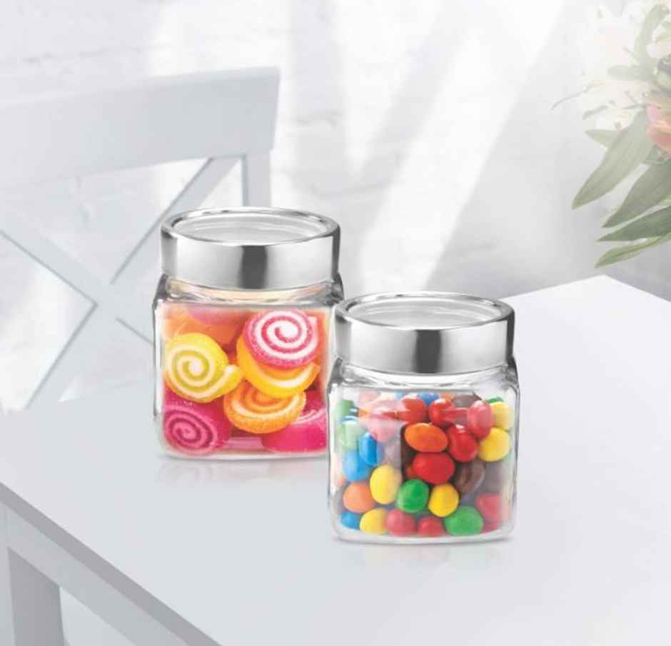 Treo By Milton Cube Storage Glass Jar Set (180 ml Each) 6Pc