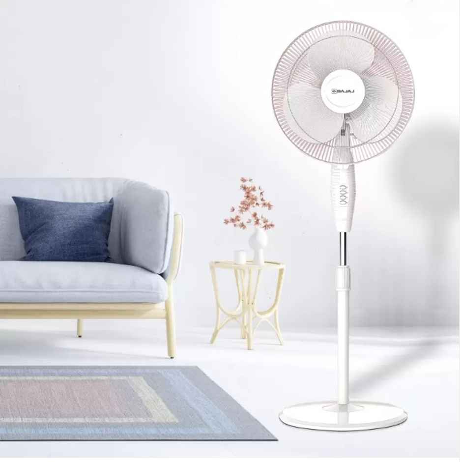 Bajaj Crest Neo Pedestal Fan, 400mm, All White