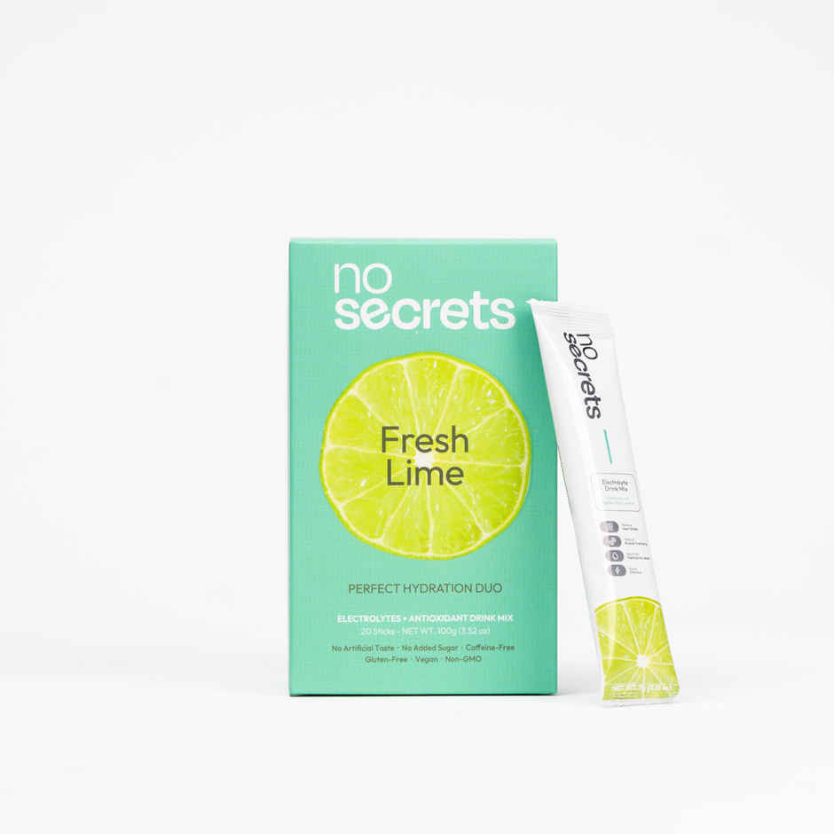 No Secrets Perfect Hydration Duo Electrolytes & Antioxidants Fresh Lime
