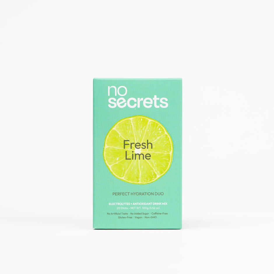 No Secrets Perfect Hydration Duo Electrolytes & Antioxidants Fresh Lime