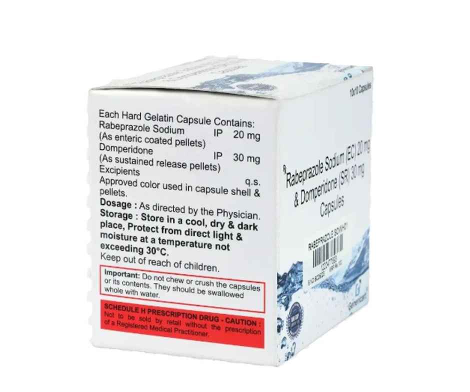 Genericart Rabeprazole Sodium 20 Mg + Domperidone 30 Mg (Sr) Capsule
