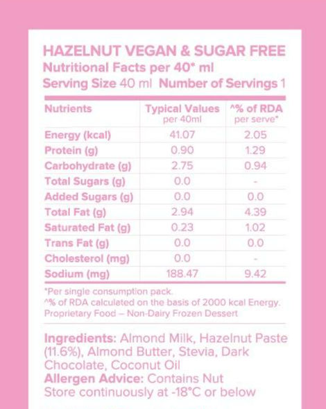 MINUS THIRTY Hazelnut Mini Stick Vegan & Sugar Free