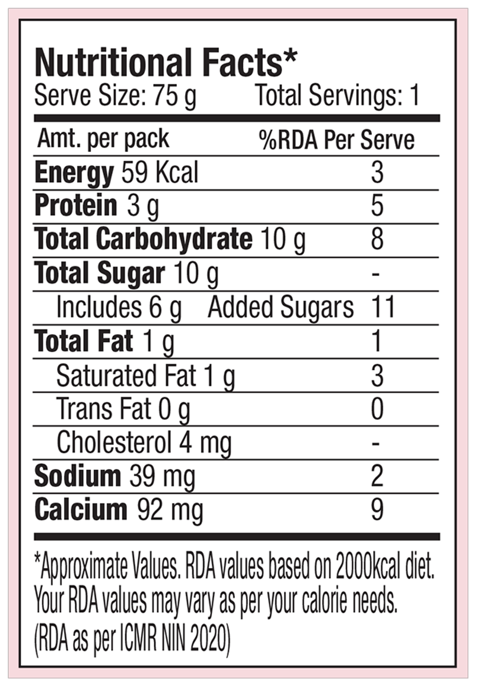 Epigamia Fruit Yogurt- Strawberry Combo