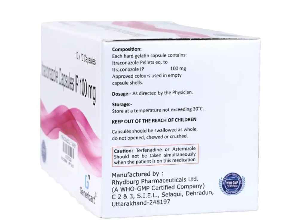 Genericart Itraconazole 100 Mg Capsule