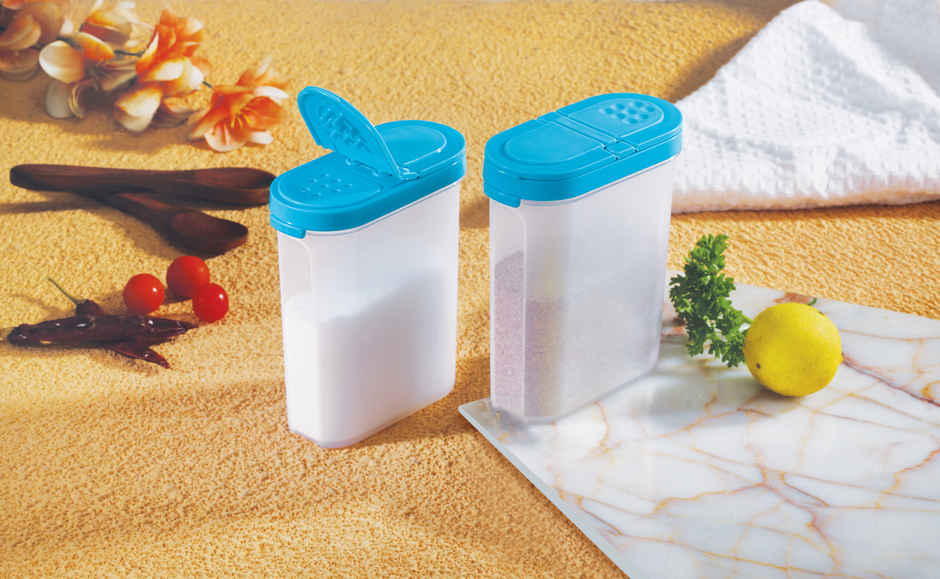 Mastercook Pp 832 Rectangle Salt & Pepper Container 2 Pcs Set 300 ml Each
