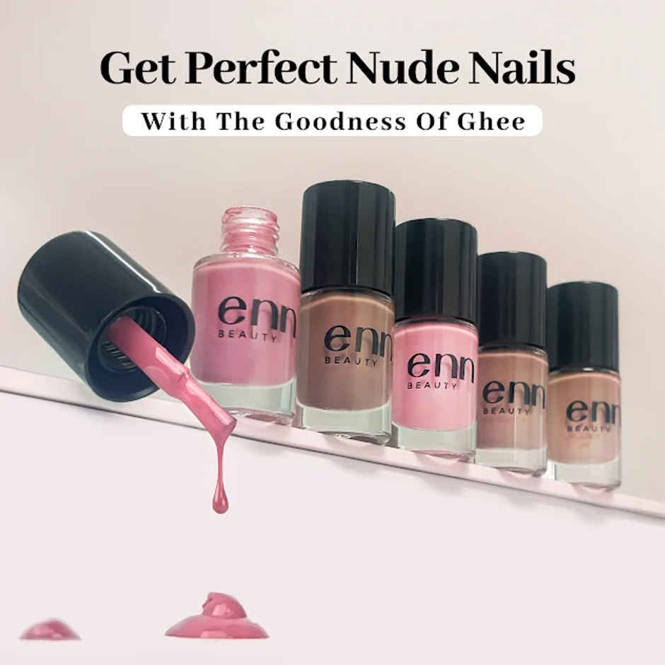 ENN Beauty Nail Paint Kit with Ghee | Quick-Dry | Long-Lasting & Chip-Resistant Perfect Nude