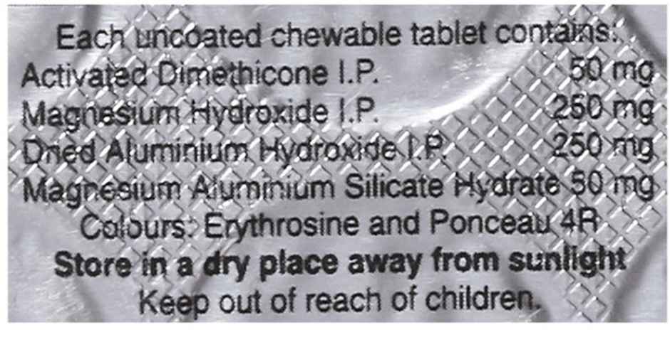 Gelusil Mps original Mint Flavour Chewable Tablet