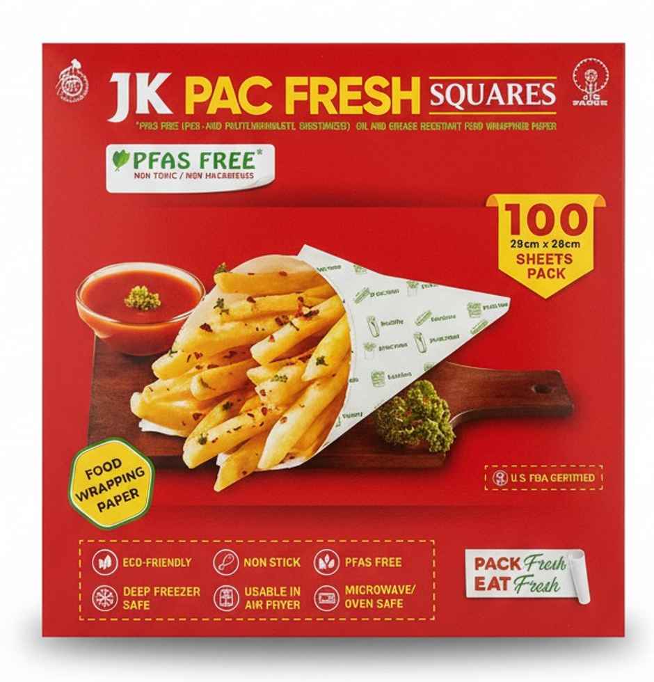 JK Pac Fresh Squares Food Wrapping Paper | 28 x 28 cm