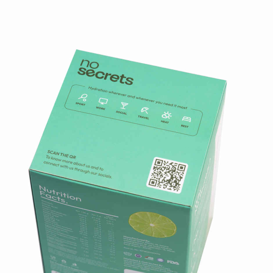 No Secrets Perfect Hydration Duo Electrolytes & Antioxidants Fresh Lime