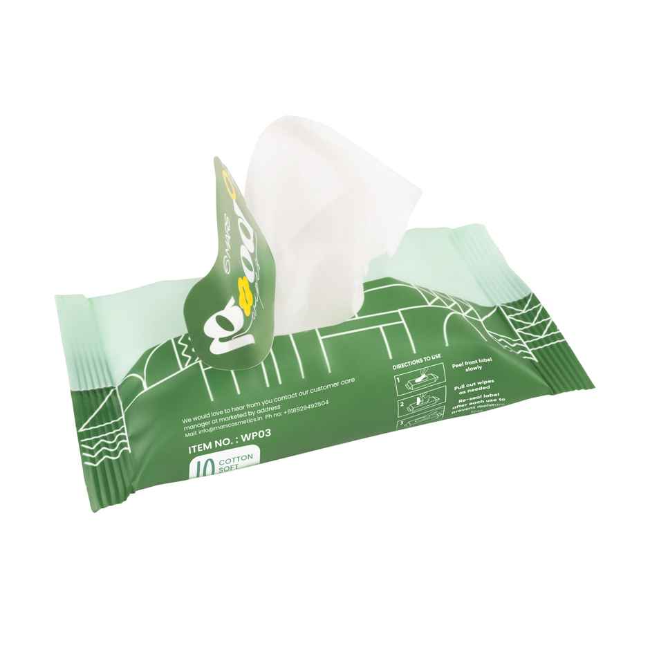 MARS Cosmetics Good pH Balance Refreshing Wipes | 10 Wipes | Green