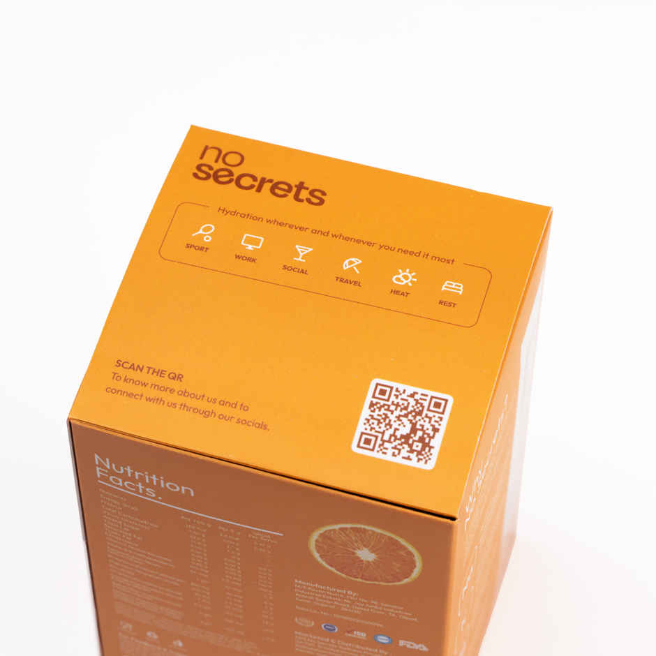 No Secrets Perfect Hydration Duo Electrolytes & Antioxidants Orange Fresh