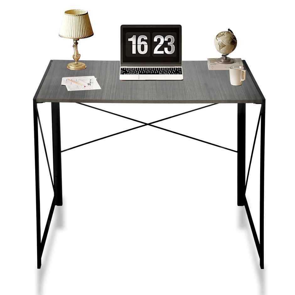 Arlavya Folding Desk | 36"x19" | Engineered Wood Laptop Table | Foldable Table | Study Table | Grey