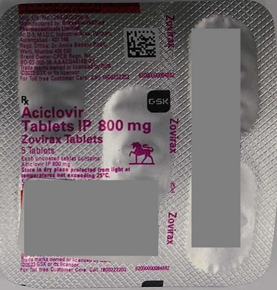 Zovirax 800mg Tablet