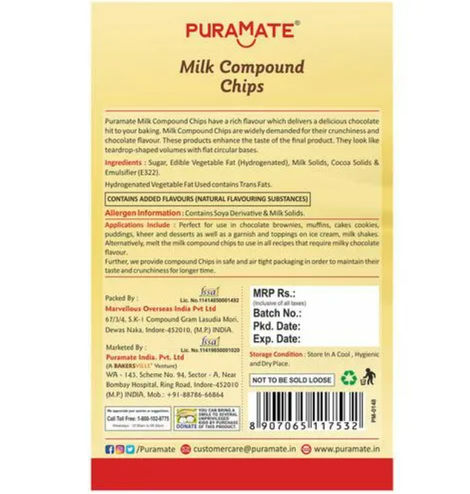 Puramate Milk Compound | Chocolate Chips
