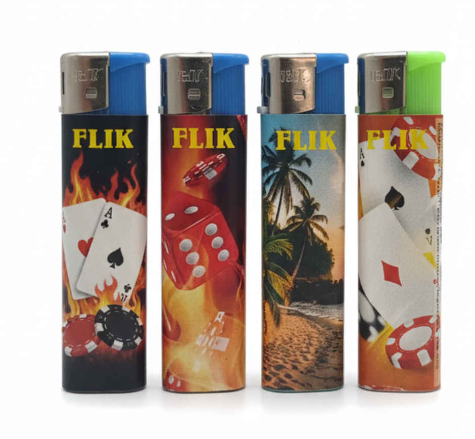 Trp Essentials Rolling Paper Booklet & Filter (1pc) & Flik Non-Refilable Smart Lighters | Assorted (1pc) Combo