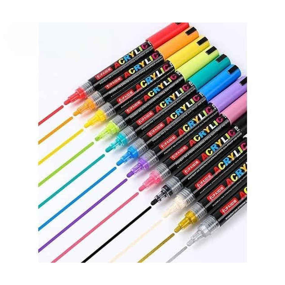 Abk Acrylic Paint Brush | 12 Pcs