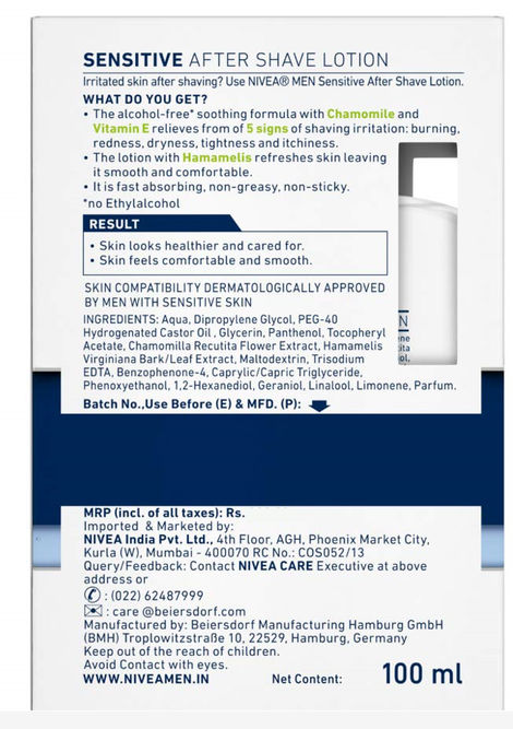 Nivea Men Sensitive After Shave Lotion