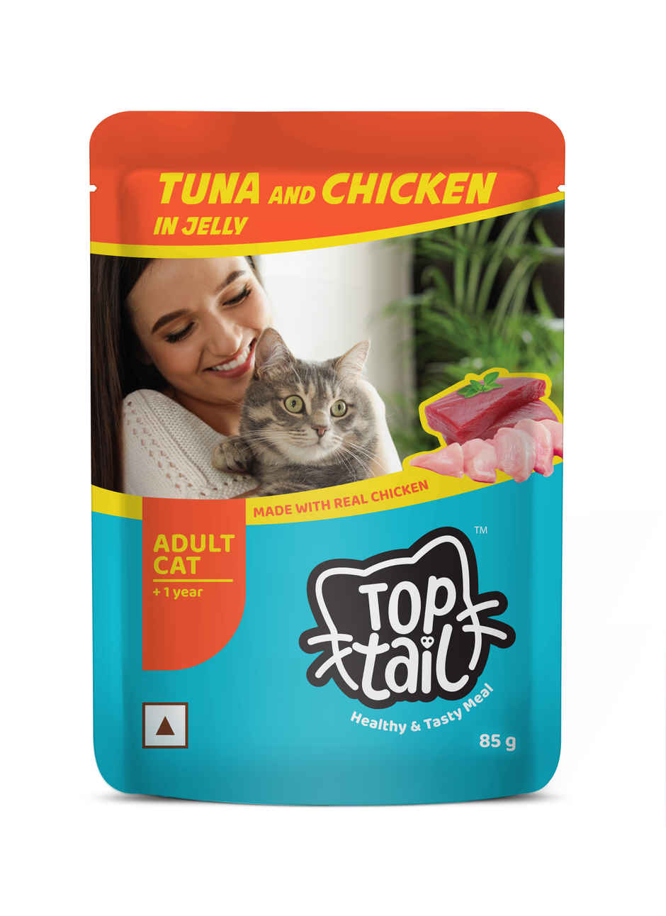 Top Tail Adult Wet Cat Food Tuna and Chicken in Jelly