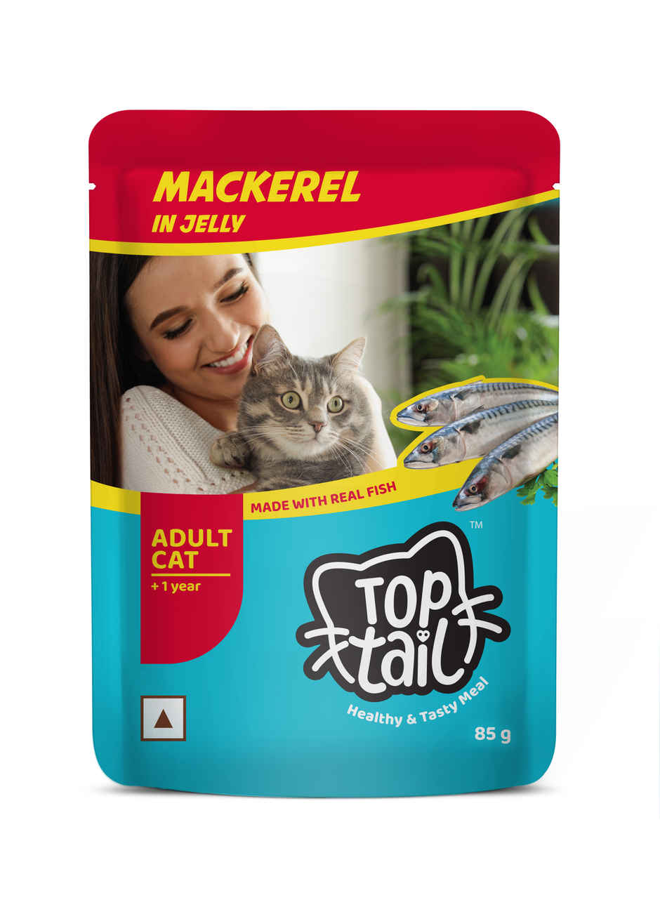 Top Tail Adult Wet Cat Food Real Mackerel in Jelly