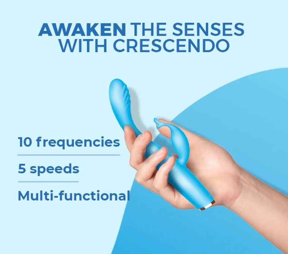 MsChief Crescendo Dual Spot 10 Frequencies And 5 Speeds | Bent Angle | Waterproof | Massager